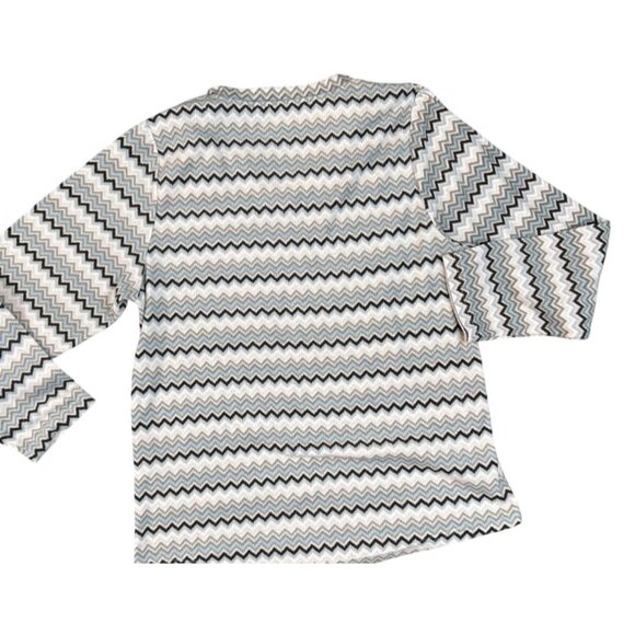 Hotel Spa Women's Pajama Set Chevron Print Cozy Retro Inspired Lounge wear - Picture 4 of 5